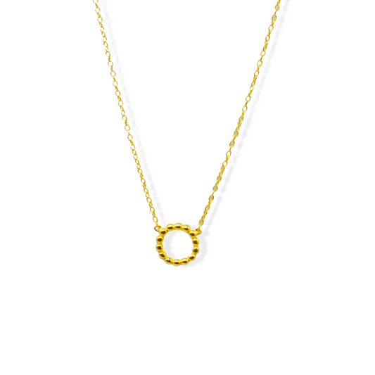 Gold Plated Silver Rund Pendant
