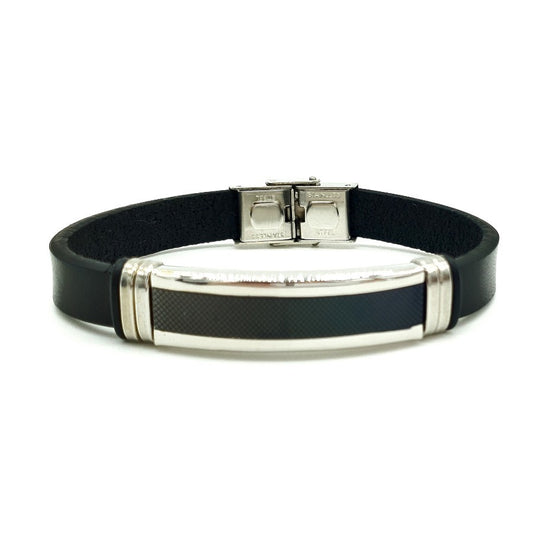Pulsera Urdinak de Cuero y Acero