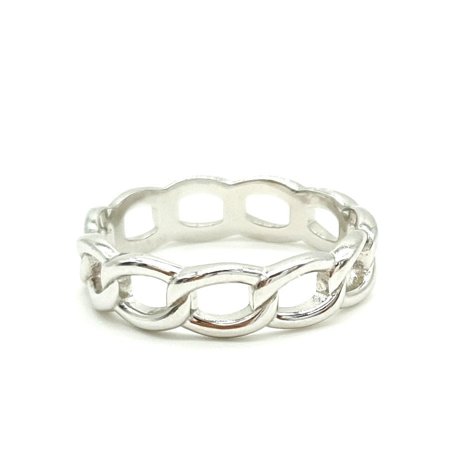 Silver Link Ring