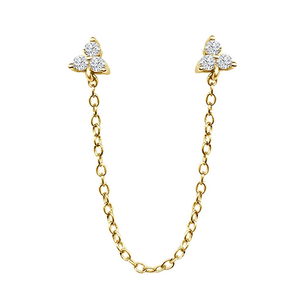 PENDIENTES DE PLATA DORADA KATEA