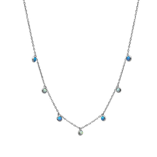 Opal Silver Choker
