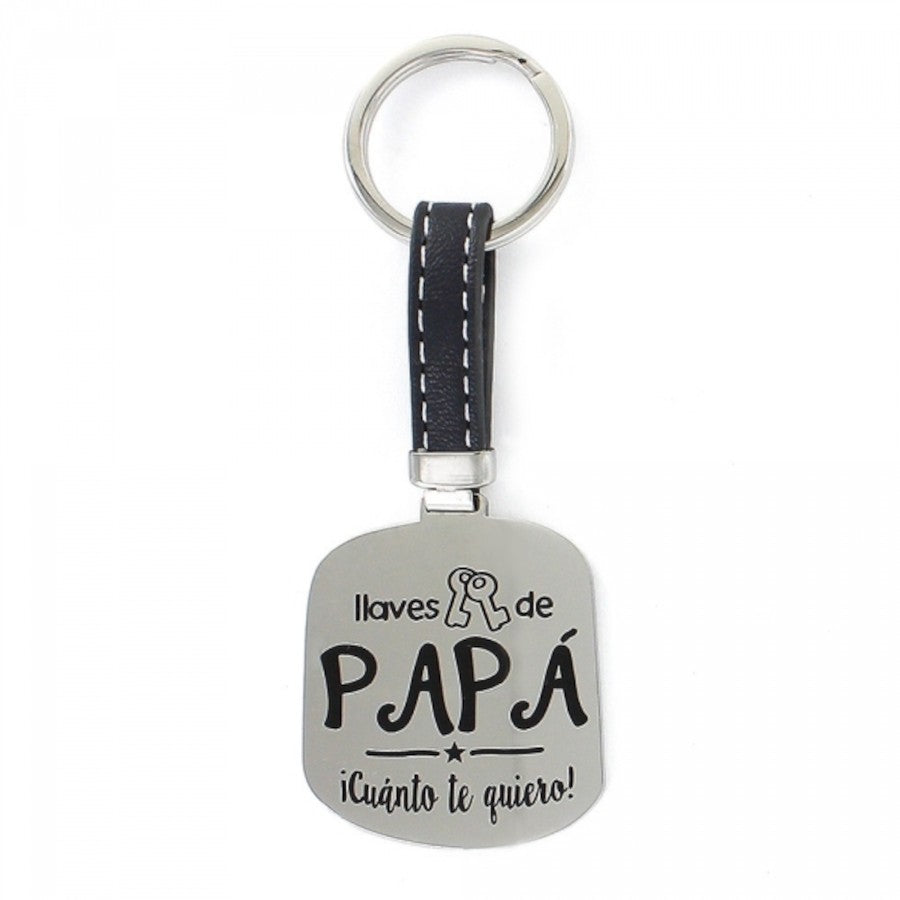 Llavero Papá Cuanto Te Quiero de Acero
