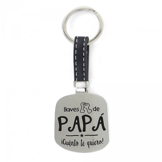 Llavero Papá Cuanto Te Quiero de Acero